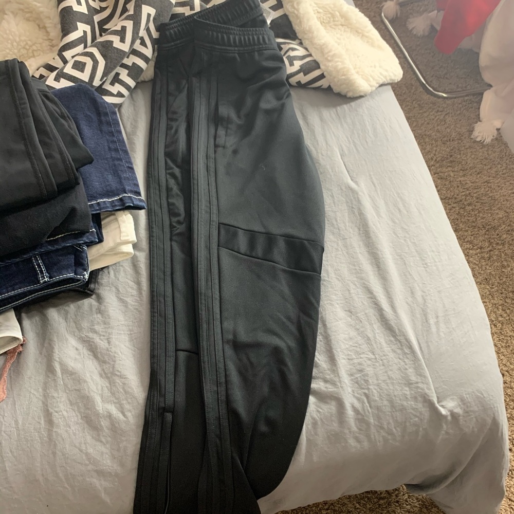 Solid Black Adidas Pants - image 1